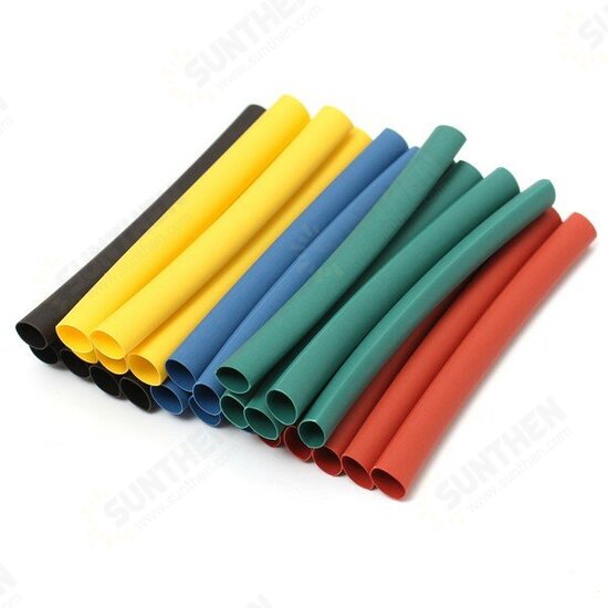 410pcs 2:1 Polyolefin Halogen-Free Heat Shrink Tube Sleeving 5 Color 10 Size 410pcs 2:1 Polyolefin Halogen-Free Heat Shrink Tube Sleeving 5 Color 10 Size