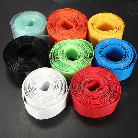 5M Flat 29.5MM 18.5MM PVC Heat Shrink Tubing For 18650 18500 Battery