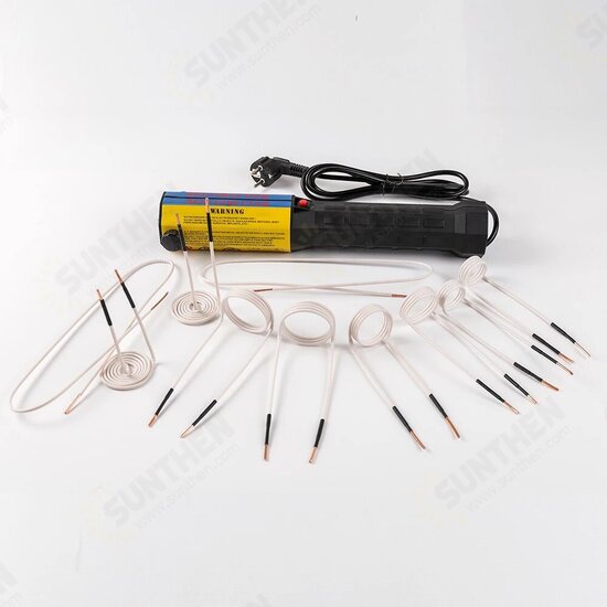 AC110/220V 1000W Flameless Electromagnetic Mini Induction Heater with 10 Pieces Coil Kits For Auto Use Bolt Remover