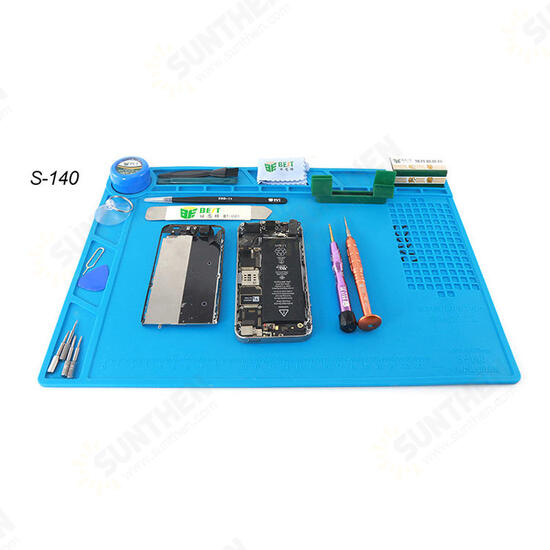 S120 S130 S140 Magnetic Heat Resistant Silicone Pad Desk Mat Maintenance Platform Heat Insulation BGA Soldering Repair Station