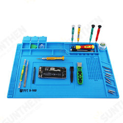 S160 Magnetic Heat Insulation Silicone Pad Desk Mat Maintenance Platform BGA Soldering Repair Station S160 Magnetic Heat Insulation Silicone Pad Desk Mat Maintenance Platform BGA Soldering Repair Station