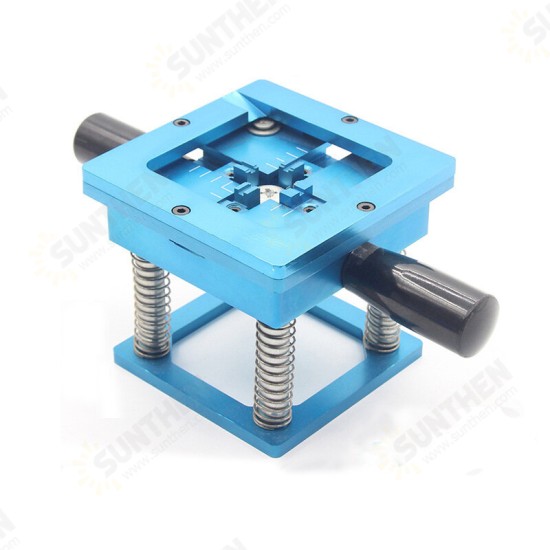 BGA Chip Bead Planting Table Tin Ball BGA Rework 90*90 Blue Handle Planting Ball Table Fixture Tin Planting Seat BGA Chip Bead Planting Table Tin Ball BGA Rework 90*90 Blue Handle Planting Ball Table Fixture Tin Planting Seat
