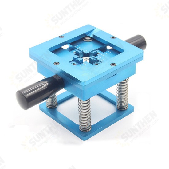BGA Chip Bead Planting Table Tin Ball BGA Rework 90*90 Blue Handle Planting Ball Table Fixture Tin Planting Seat BGA Chip Bead Planting Table Tin Ball BGA Rework 90*90 Blue Handle Planting Ball Table Fixture Tin Planting Seat