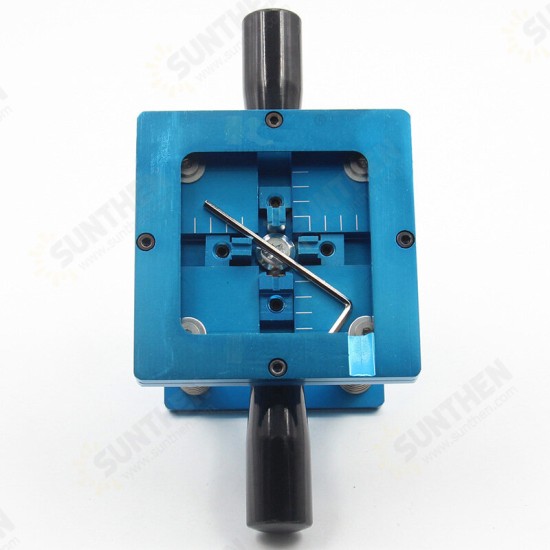 BGA Chip Bead Planting Table Tin Ball BGA Rework 90*90 Blue Handle Planting Ball Table Fixture Tin Planting Seat BGA Chip Bead Planting Table Tin Ball BGA Rework 90*90 Blue Handle Planting Ball Table Fixture Tin Planting Seat