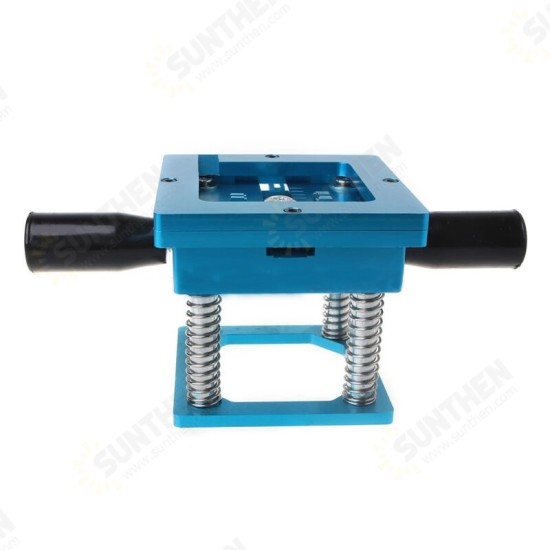 BGA Chip Bead Planting Table Tin Ball BGA Rework 90*90 Blue Handle Planting Ball Table Fixture Tin Planting Seat BGA Chip Bead Planting Table Tin Ball BGA Rework 90*90 Blue Handle Planting Ball Table Fixture Tin Planting Seat