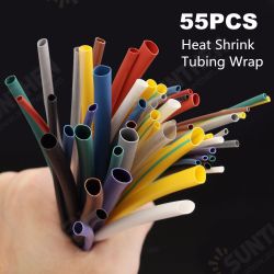 55Pcs Heat Shrink Shrinking Tubing Tube Wire Wrap Cable Sleeve Kit Set 55Pcs Heat Shrink Shrinking Tubing Tube Wire Wrap Cable Sleeve Kit Set