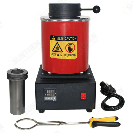 AC110V / 220V 3KG Capacity Gold Electric Melting Furnace with 1PCS Graphite Crucible & Plier AC110V / 220V 3KG Capacity Gold Electric Melting Furnace with 1PCS Graphite Crucible & Plier
