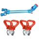 Double Head Spray Gun Regulator Paint Primer Metal Sprayer Gravity Feed Kit Double Head Spray Gun Regulator Paint Primer Metal Sprayer Gravity Feed Kit