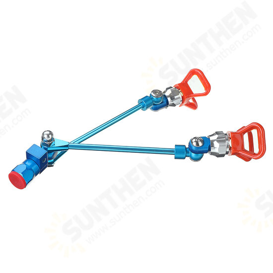 Double Head Spray Gun Regulator Paint Primer Metal Sprayer Gravity Feed Kit Double Head Spray Gun Regulator Paint Primer Metal Sprayer Gravity Feed Kit