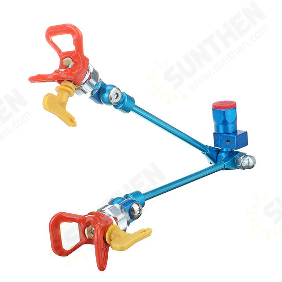 Double Head Spray Gun Regulator Paint Primer Metal Sprayer Gravity Feed Kit Double Head Spray Gun Regulator Paint Primer Metal Sprayer Gravity Feed Kit