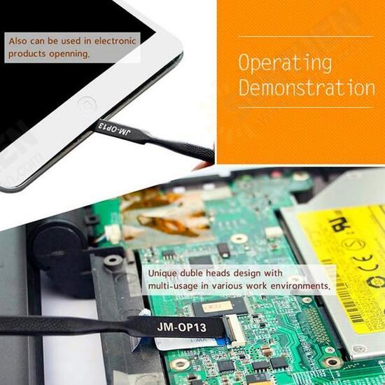 JM-OP13 Anti-static Pry Bar Metal Opening Tool Flex Cable Remove Tool JM-OP13 Anti-static Pry Bar Metal Opening Tool Flex Cable Remove Tool