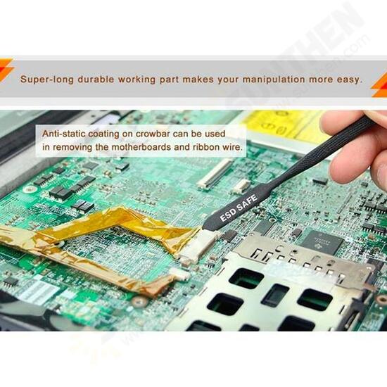 JM-OP13 Anti-static Pry Bar Metal Opening Tool Flex Cable Remove Tool JM-OP13 Anti-static Pry Bar Metal Opening Tool Flex Cable Remove Tool