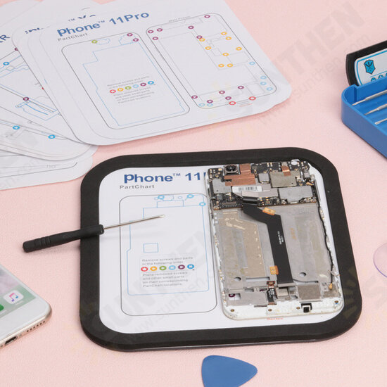 15 in 1 Guide Magnetic Screw Memory Mat Figure Positioning Pad for iPhone 8 / 8P X / XS / XS MAX / XRR / 11/11 PRO / 11 PRO MAX 15 in 1 Guide Magnetic Screw Memory Mat Figure Positioning Pad for iPhone 8 / 8P X / XS / XS MAX / XRR / 11/11 PRO / 11 PRO MAX