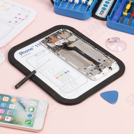 15 in 1 Guide Magnetic Screw Memory Mat Figure Positioning Pad for iPhone 8 / 8P X / XS / XS MAX / XRR / 11/11 PRO / 11 PRO MAX