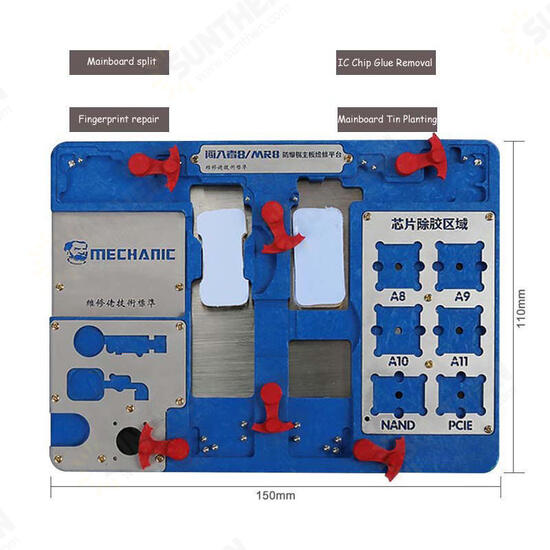 MR8 Motherboard CPU NAND Fingerprint Repair PCB Holder Fixture for IPhone 8P /8/7 P/ 7 / 6S Multi-Function Explosion-Proof