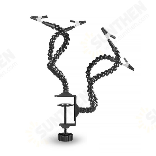 4Pcs Flexible Arms Soldering Helping Third Hand Tool Tabletop Clamp Welding Holder for PCB Board Repair Station Stand 4Pcs Flexible Arms Soldering Helping Third Hand Tool Tabletop Clamp Welding Holder for PCB Board Repair Station Stand
