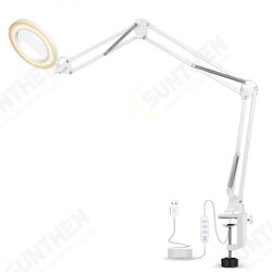 5X Welding Magnifying Glass LED Table Desk Lamp Three-Section Folding Handle Magnifier for Nail Repair Lighting Read 5X Welding Magnifying Glass LED Table Desk Lamp Three-Section Folding Handle Magnifier for Nail Repair Lighting Read