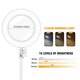 5X Welding Magnifying Glass LED Table Desk Lamp Three-Section Folding Handle Magnifier for Nail Repair Lighting Read