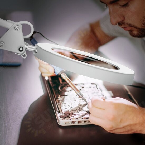 5X Welding Magnifying Glass LED Table Desk Lamp Three-Section Folding Handle Magnifier for Nail Repair Lighting Read 5X Welding Magnifying Glass LED Table Desk Lamp Three-Section Folding Handle Magnifier for Nail Repair Lighting Read