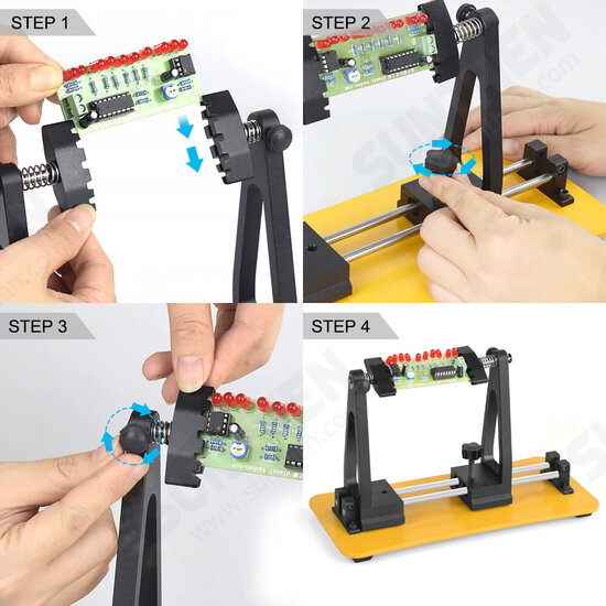 Adjustable PCB Holder Magnetic Flexible Arm Soldering Iron Stand Third Hand Soldering Helping Hand Tool