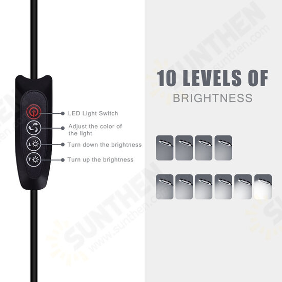 Flexible 5X USB 3 Colors Lamp Magnifier Clip-on Table Top Desk LED Reading Large Lens Illuminated Magnifying Glass Flexible 5X USB 3 Colors Lamp Magnifier Clip-on Table Top Desk LED Reading Large Lens Illuminated Magnifying Glass