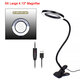 Flexible 5X USB 3 Colors Lamp Magnifier Clip-on Table Top Desk LED Reading Large Lens Illuminated Magnifying Glass Flexible 5X USB 3 Colors Lamp Magnifier Clip-on Table Top Desk LED Reading Large Lens Illuminated Magnifying Glass