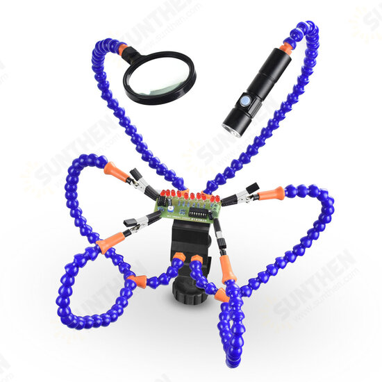 Soldering Holder Table Clamp Soldering Third Hand with 3X Magnifier Welding Exhaust Fan USB Rechargeable Flashlight Soldeirng Holder Soldering Holder Table Clamp Soldering Third Hand with 3X Magnifier Welding Exhaust Fan USB Rechargeable Flashlight Soldeirng Holder