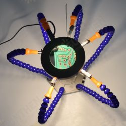 Soldering PCB Holder Tool Six Arms Helping Hands Third Hand Crafts Repair Helping Welding Station USB LED Magnifier Soldering PCB Holder Tool Six Arms Helping Hands Third Hand Crafts Repair Helping Welding Station USB LED Magnifier
