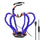 Soldering PCB Holder Tool Six Arms Helping Hands Third Hand Crafts Repair Helping Welding Station USB LED Magnifier Soldering PCB Holder Tool Six Arms Helping Hands Third Hand Crafts Repair Helping Welding Station USB LED Magnifier