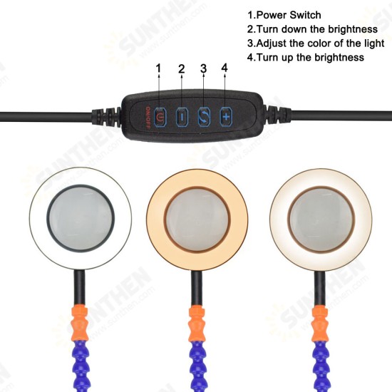 Soldering PCB Holder Tool Six Arms Helping Hands Third Hand Crafts Repair Helping Welding Station USB LED Magnifier Soldering PCB Holder Tool Six Arms Helping Hands Third Hand Crafts Repair Helping Welding Station USB LED Magnifier
