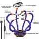 Soldering PCB Holder Tool Six Arms Helping Hands Third Hand Crafts Repair Helping Welding Station USB LED Magnifier