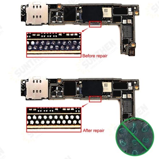 RL-007GA Dot Repairing Solder Lug Spot Soldering Pad for iPhone Welding Board Replacement IC Repair Fix 1400 Dots RL-007GA Dot Repairing Solder Lug Spot Soldering Pad for iPhone Welding Board Replacement IC Repair Fix 1400 Dots