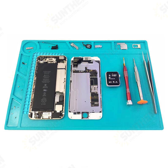 Repair Pad Soldering Maintenance Platform Heat Insulation Silicone Mat 35*25cm