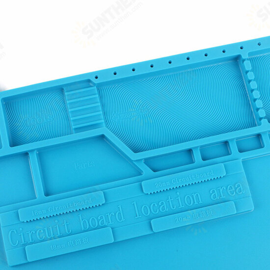 S-170 480x318mm Silicone Pad Desk Work Mat Heat Insulation Maintenance Platform for BGA PCB Soldering Repair Tool