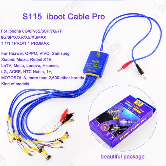S115 Cable Pro for iPhone 6-12 Pro MAX Android Motherboard DC Power Supply Cable Mobile Phone Battery Boot Repair Cable