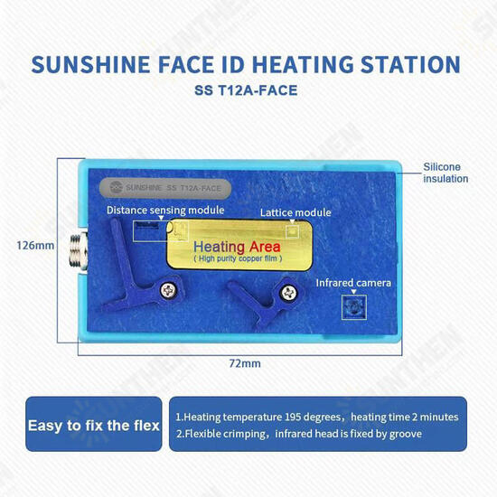 SS-T12A for iPhone X Motherboard Stratified Heating Table 185 Degrees Accurate Rapid Separation Disassembly Platform