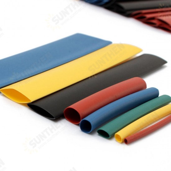 1640pcs 2:1 Polyolefin Halogen-Free Heat Shrink Tube Sleeving 5 Color 8 Size