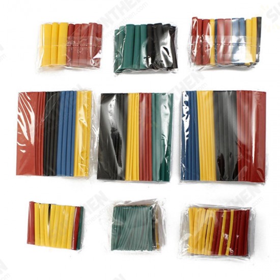 1640pcs 2:1 Polyolefin Halogen-Free Heat Shrink Tube Sleeving 5 Color 8 Size