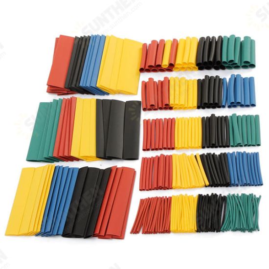 328pcs 2:1 Polyolefin Halogen-Free Heat Shrink Tube Sleeving 5 Color 8 Size