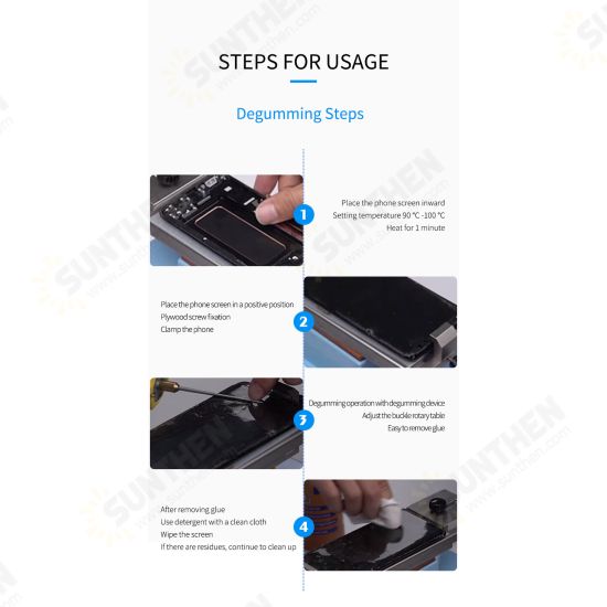 S-918F LCD Separator For Edge Screen Inframe Separating Oca Cleaning Remover Machine 360 Degree Rotating Plate Machine S-918F LCD Separator For Edge Screen Inframe Separating Oca Cleaning Remover Machine 360 Degree Rotating Plate Machine