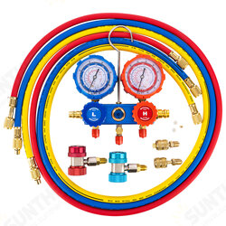 TS-VP1&VP2 3-Way AC Diagnostic Manifold Gauge Set Fits R12/22 R134A R410A Refrigerants for Diagnostic Check Recovery Evacuation Work Manifold Gauge TS-VP1&VP2 3-Way AC Diagnostic Manifold Gauge Set Fits R12/22 R134A R410A Refrigerants for Diagnostic Check Recovery Evacuation Work Manifold Gauge