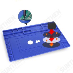 Heat Insulation Silicone Project Mat Prevent Blister Protection Soldering Repair Mat Magnetic Maintenance Pad Heat Insulation Silicone Project Mat Prevent Blister Protection Soldering Repair Mat Magnetic Maintenance Pad