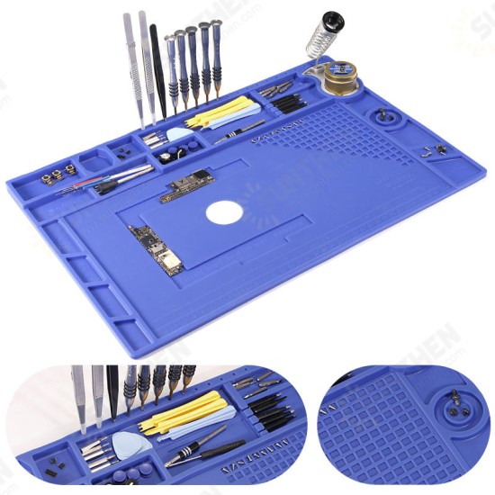Heat Insulation Silicone Project Mat Prevent Blister Protection Soldering Repair Mat Magnetic Maintenance Pad Heat Insulation Silicone Project Mat Prevent Blister Protection Soldering Repair Mat Magnetic Maintenance Pad
