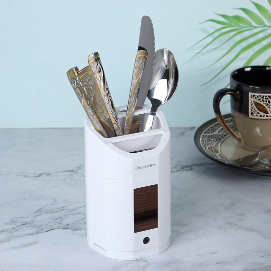USB UV Smart Disinfection Steriliser Fork Spoon Tableware Holder Kitchen Tool