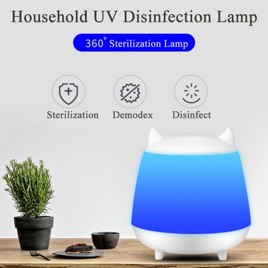 1200mAh 360° 5V USB Rechargeable UV Disinfection Lamp UVC Germicidal Lights Bulb