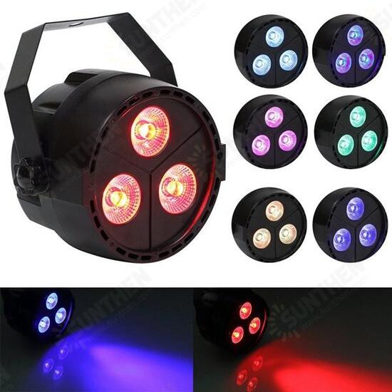 12W 3 LED RGB+UV Remote DMX Control Stage Par Light for Christmas Party DJ Disco AC110-240V