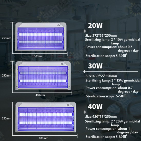 20/30/40W Ultraviolet Germicidal Light Lamp Disinfection Sterilizer UVC Sterilizer Lamp For Home UV Sterilizer Lamp