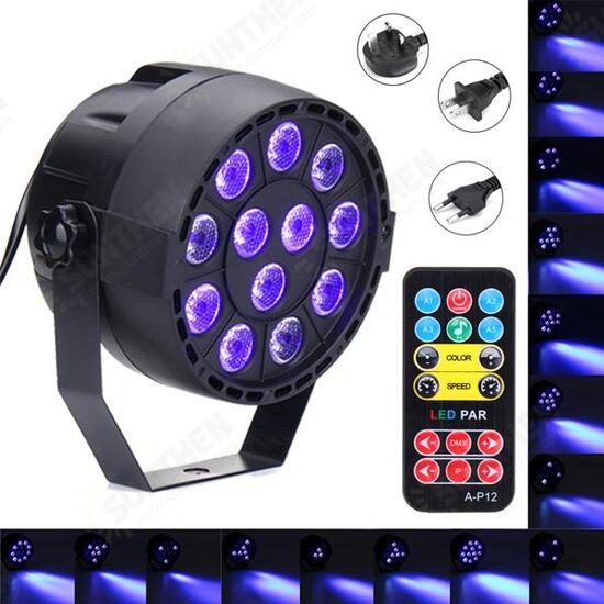 36W 12 LED UV Purple DMX Par Light Disco Bar DJ Light Show Stage Lighting for Halloween AC90-240V