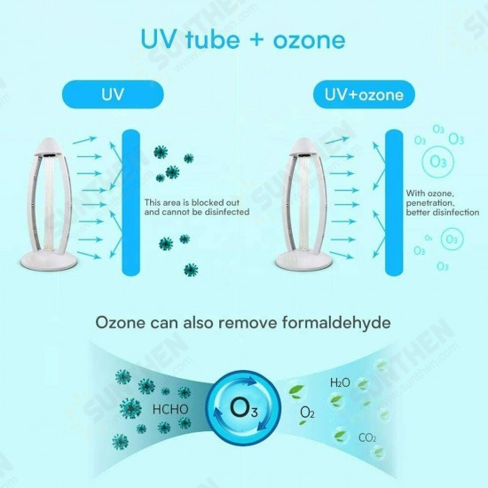 38W UVC Ozone Ultraviolet Germicidal Lamp UV Sterilization Quartz Lights 220 V