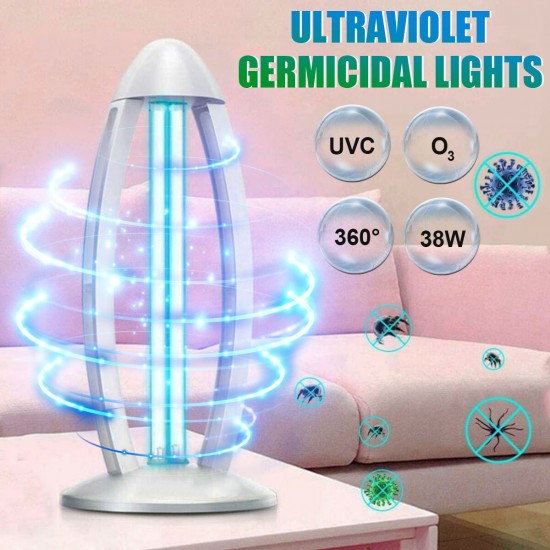 38W UVC Ozone Ultraviolet Germicidal Lamp UV Sterilization Quartz Lights 220 V